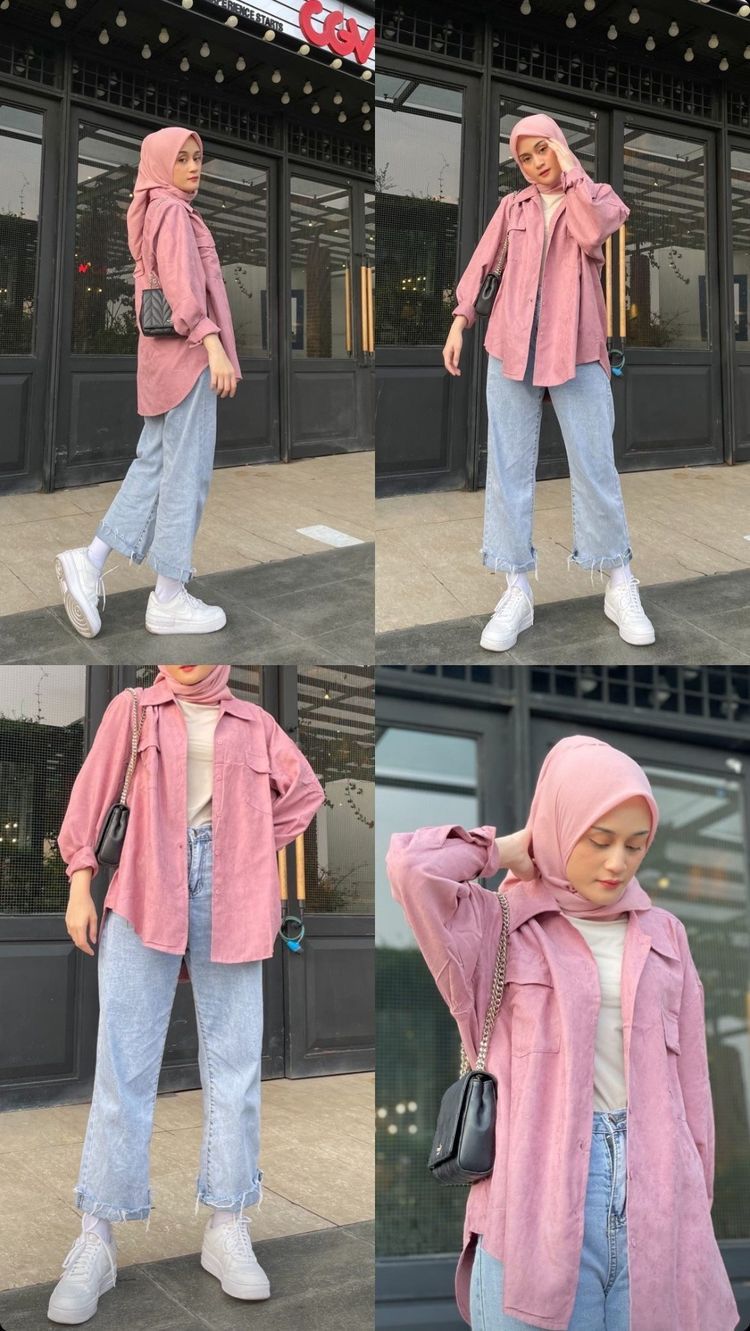 Button Shirt With Wide Leg Jeans
