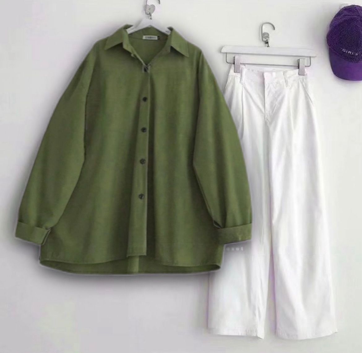 Button Shirt With Wide Leg Jeans