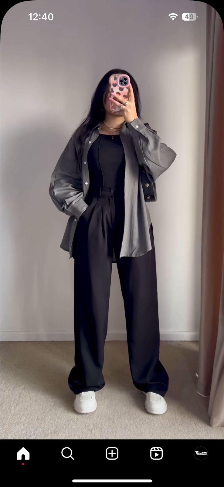 Button Shirt With Wide Leg Jeans