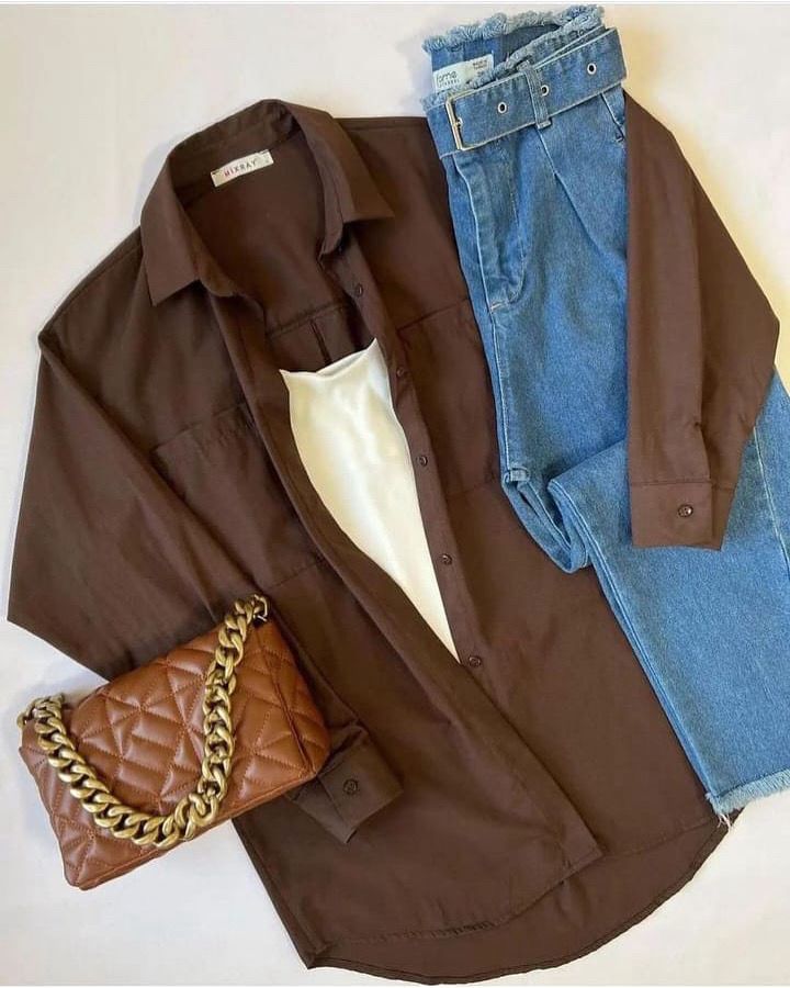 Button Shirt With Wide Leg Jeans