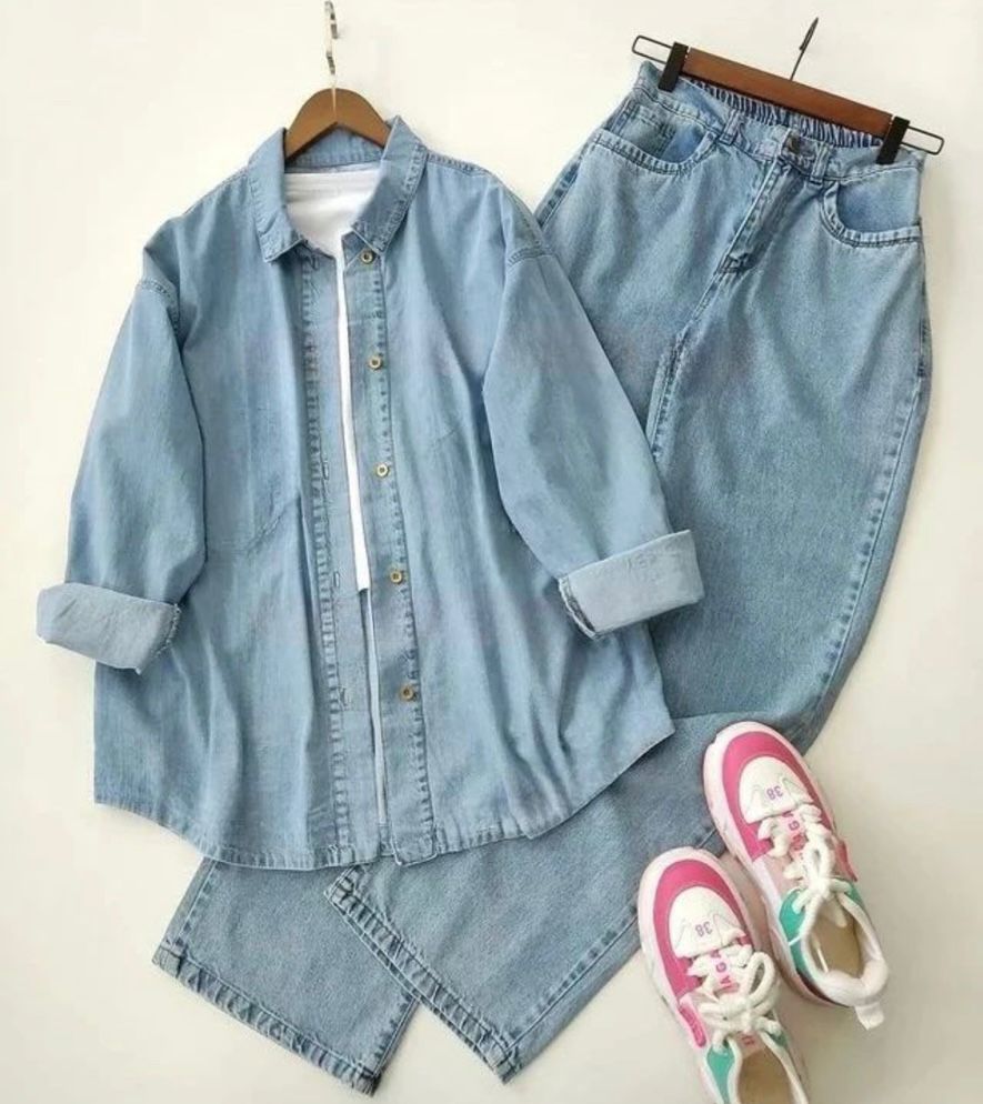 Button Shirt With Wide Leg Jeans